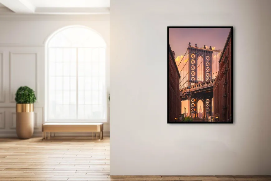 Wandkraft Manhatten Bridge from Brooklyn Street