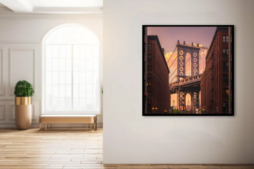 Wandkraft Manhatten Bridge from Brooklyn Street