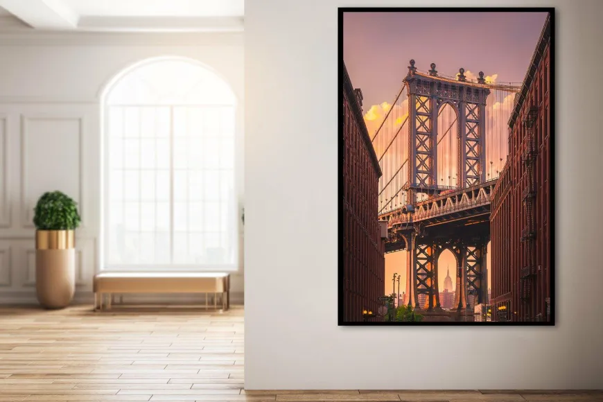 Wandkraft Manhatten Bridge from Brooklyn Street