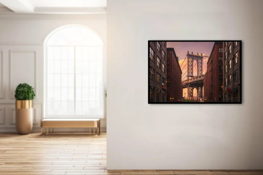 Wandkraft Manhatten Bridge from Brooklyn Street