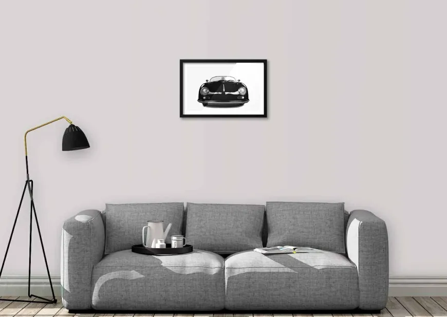 Wandkraft Porsche 356 Black