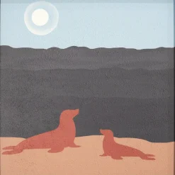 Wandkraft Seals by the Ocean