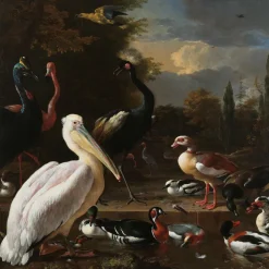 Wandkraft The floating feather by Melchior d'Hondecoeter