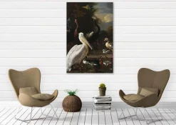 Wandkraft The floating feather by Melchior d'Hondecoeter