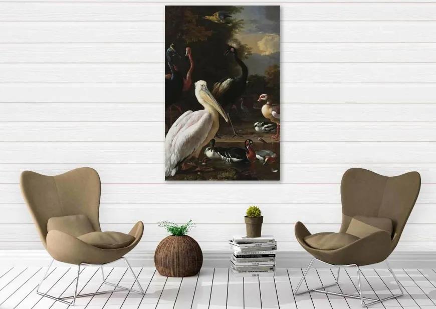Wandkraft The floating feather by Melchior d'Hondecoeter