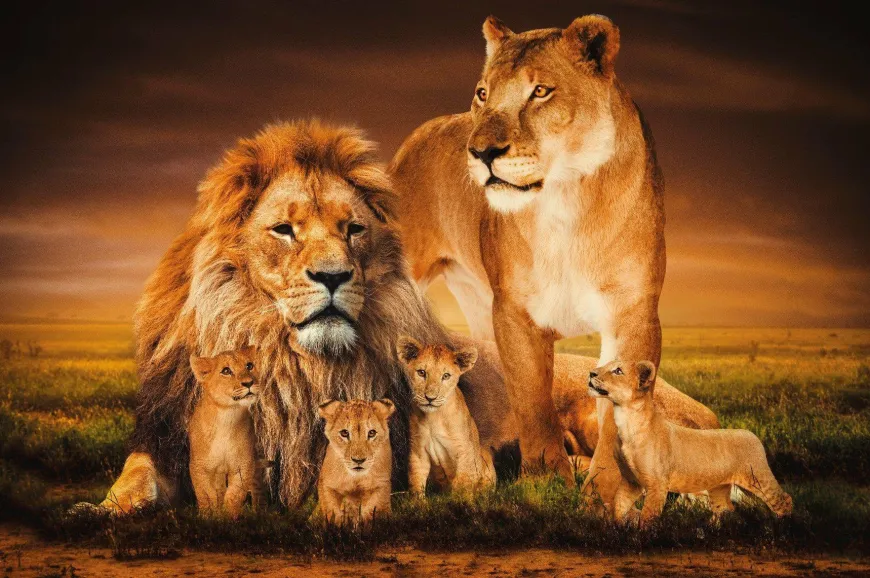 Wandkraft The Lion Family
