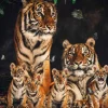 Wandkraft The Tiger Family