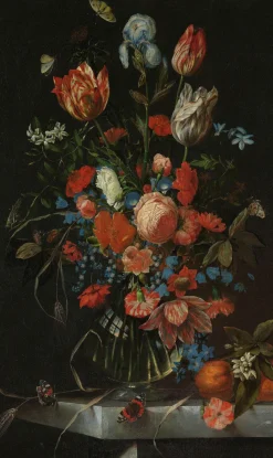 Wandkraft Vase with Flowers by Jan Davidsz. de Heem