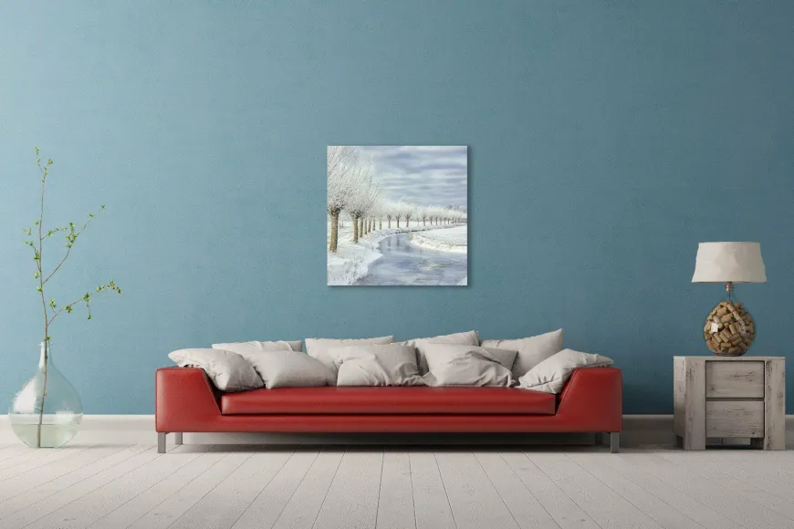 Wandkraft Winter in Holland