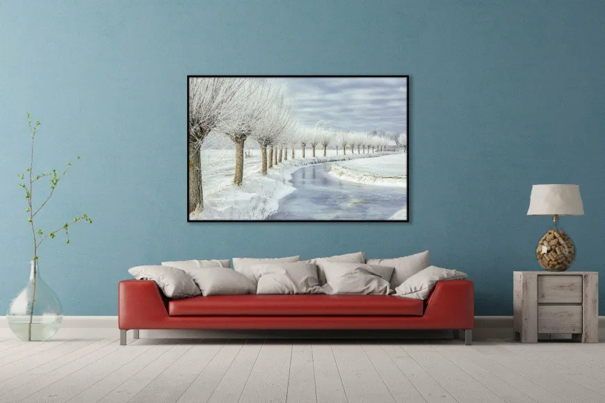 Wandkraft Winter in Holland