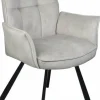 Wildeboer & v/d Weide Eettafelstoel Mabel met arm - stof C-Adore 110
