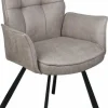 Wildeboer & v/d Weide Eettafelstoel Mabel met arm - stof C-Magnum 84