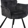 Wildeboer & v/d Weide Eettafelstoel Mabel met arm - stof C-Adore 67