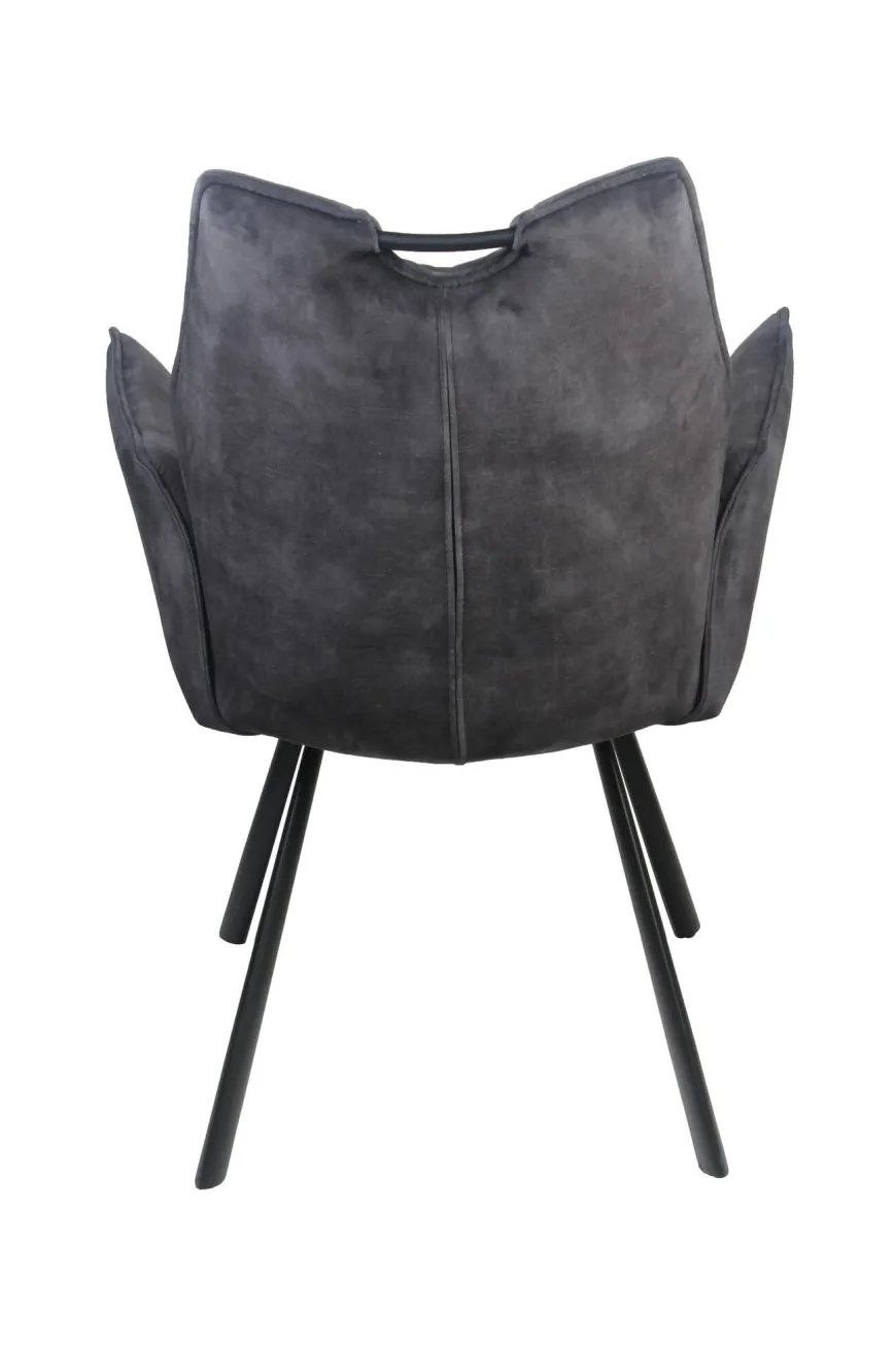 Wildeboer & v/d Weide Eettafelstoel Mabel met arm - stof C-Adore 67