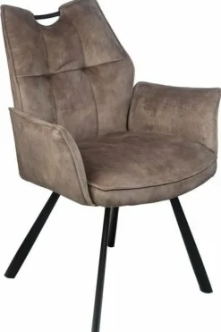 Wildeboer & v/d Weide Eettafelstoel Mabel met arm - stof C-Adore 211