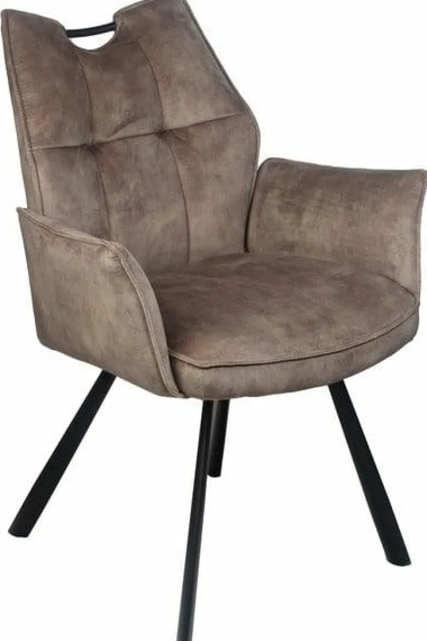 Wildeboer & v/d Weide Eettafelstoel Mabel met arm - stof C-Adore 211