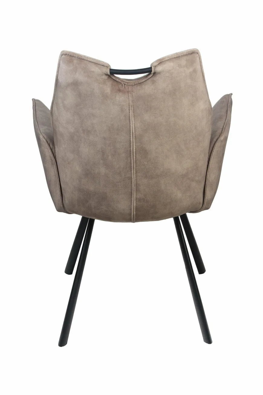 Wildeboer & v/d Weide Eettafelstoel Mabel met arm - stof C-Adore 211