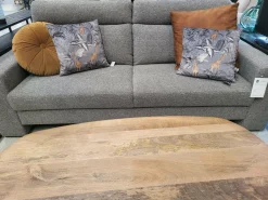 WoonMax Bank Marseille 3 zits Sherlock taupe, hoge rugleuning, brede armleuning - Showroommodel
