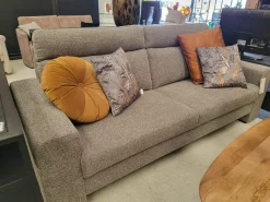 WoonMax Bank Marseille 3 zits Sherlock taupe, hoge rugleuning, brede armleuning - Showroommodel