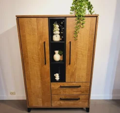 WoonMax Bergkast Maldini Old teak - 2 deuren en 2 lades