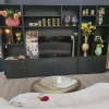 WoonMax Blackburn L wand tv meubel Noir - Showroommodel compleet