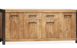 WoonMax Dressoir City Mango groot 4 deurs en 2 lades - 80 cm hoog