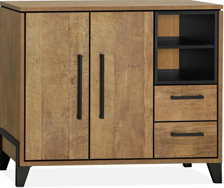 WoonMax Dressoir Maldini Old teak - 3 deuren en 2 lades - 203 cm