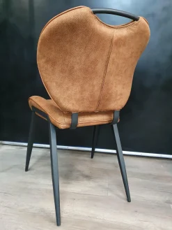 WoonMax Eetkamerstoel Jim - Cognac, Mosgroen en Antraciet