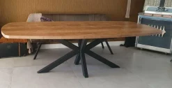 WoonMax Eettafel Deens ovaal Costa 250x128 cm - old teak