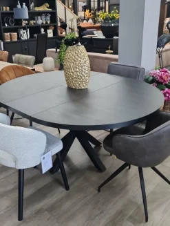 WoonMax Eettafel Isla rond Lamulux uitschuifbaar - Diverse kleuren en 4 afmetingen