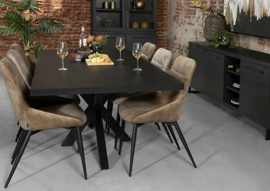 WoonMax Eettafel rechthoekig Novac - 4 afmetingen - Diverse kleuren