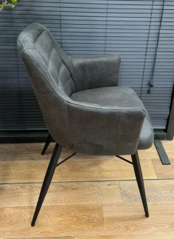 WoonMax Eettafel stoel Asher - Poot 3 - Chicago Antraciet - Showroommodel
