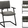 WoonMax Eettafelstoel Mats Miami - Ash, Zwart of Toffee