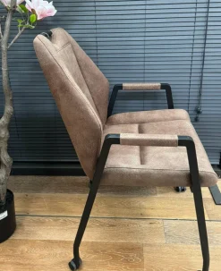 WoonMax Eettafelstoel Axa - cognac, antraciet, taupe en mosgroen