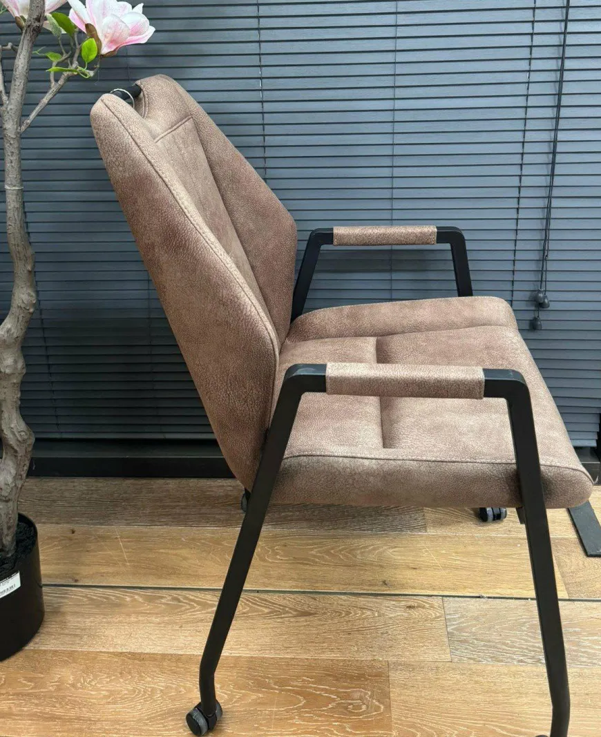 WoonMax Eettafelstoel Axa - cognac, antraciet, taupe en mosgroen