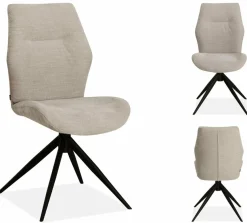 WoonMax Eettafelstoel Palmas Miami - Ash, Zwart of Toffee