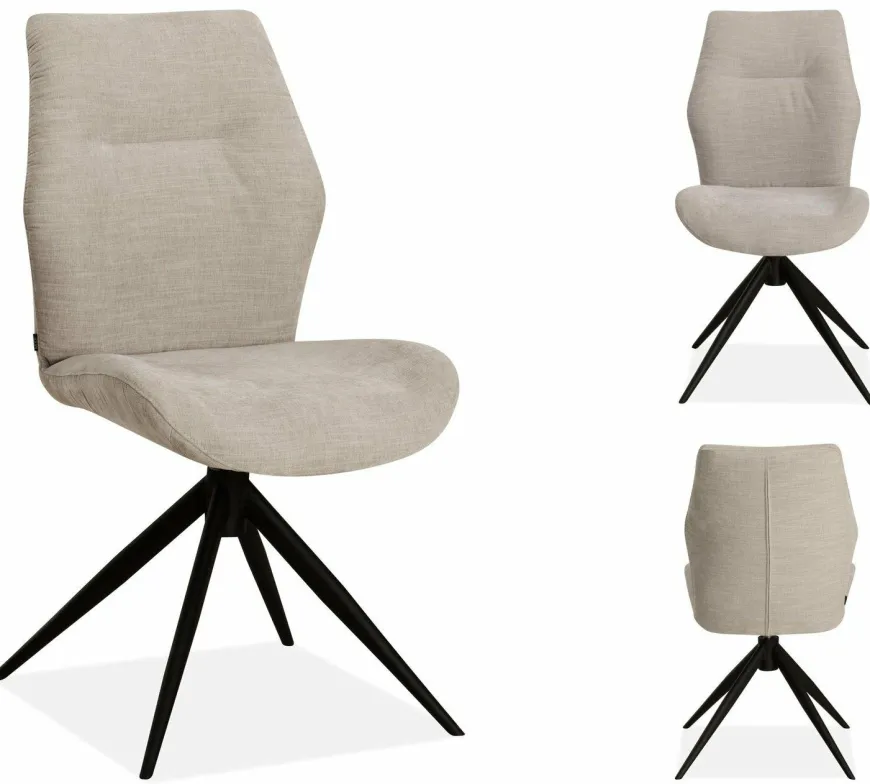 WoonMax Eettafelstoel Palmas Miami - Ash, Zwart of Toffee