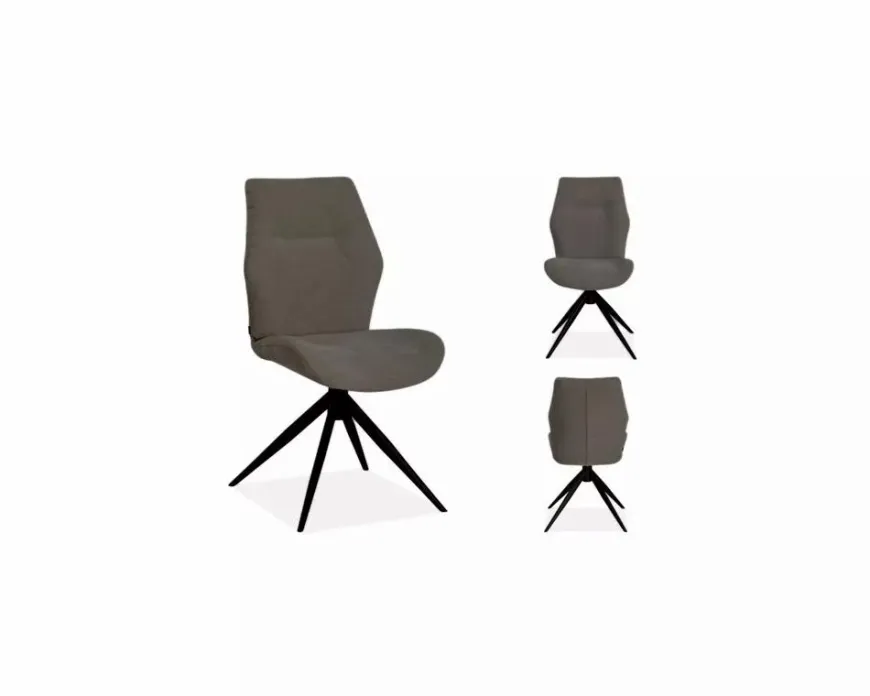 WoonMax Eettafelstoel Palmas Miami - Ash, Zwart of Toffee