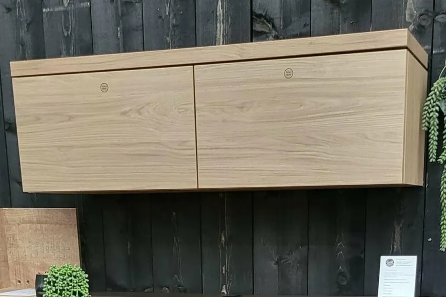 WoonMax Hangend TV meubel Keswick - 120 cm Blond Oak - Showroommodel