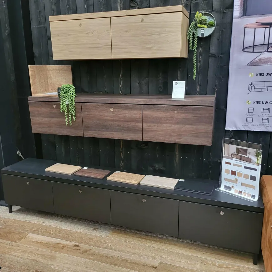 WoonMax Hangend TV meubel Keswick - 120 cm Blond Oak - Showroommodel