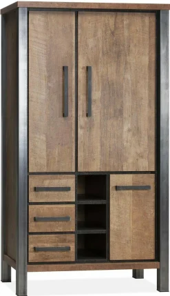 WoonMax Kinga Broodkast 3 dr/3la/3 open Lamulux Old Teak