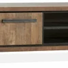 WoonMax Kinga Tv kast 200 cm 3 dr/2 open vak Lamulux Old Teak