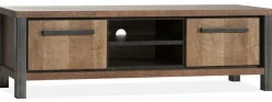WoonMax Kinga Tv kast 170 cm 2 dr/2 open vak Lamulux Old Teak