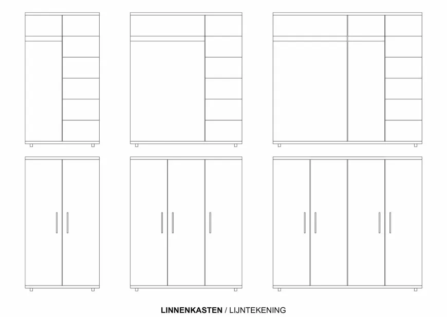 WoonMax Linnenkast Fire Mango - diverse afmetingen