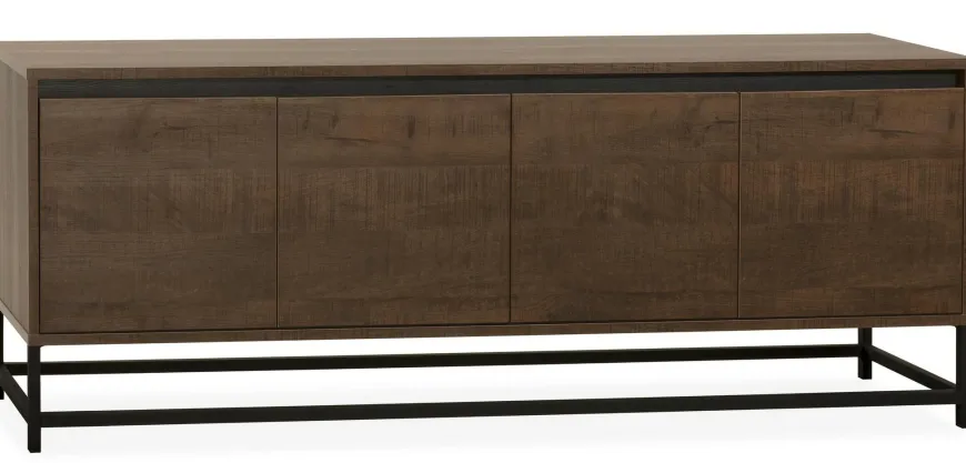 WoonMax Milltown dressoir 4 deurs Dark Mango - 218 cm