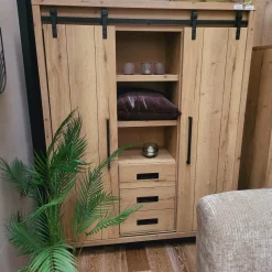 WoonMax Opbergkast Cottage Natur 135 cm - Showroommodel