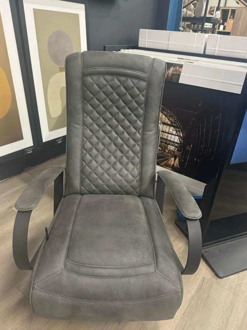 WoonMax Relaxfauteuil Queen Cabrio Antraciet handbediening - Showroommodel