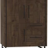 WoonMax Rimini barkast 3 deurs - 2 lades Lamulux Dark mango
