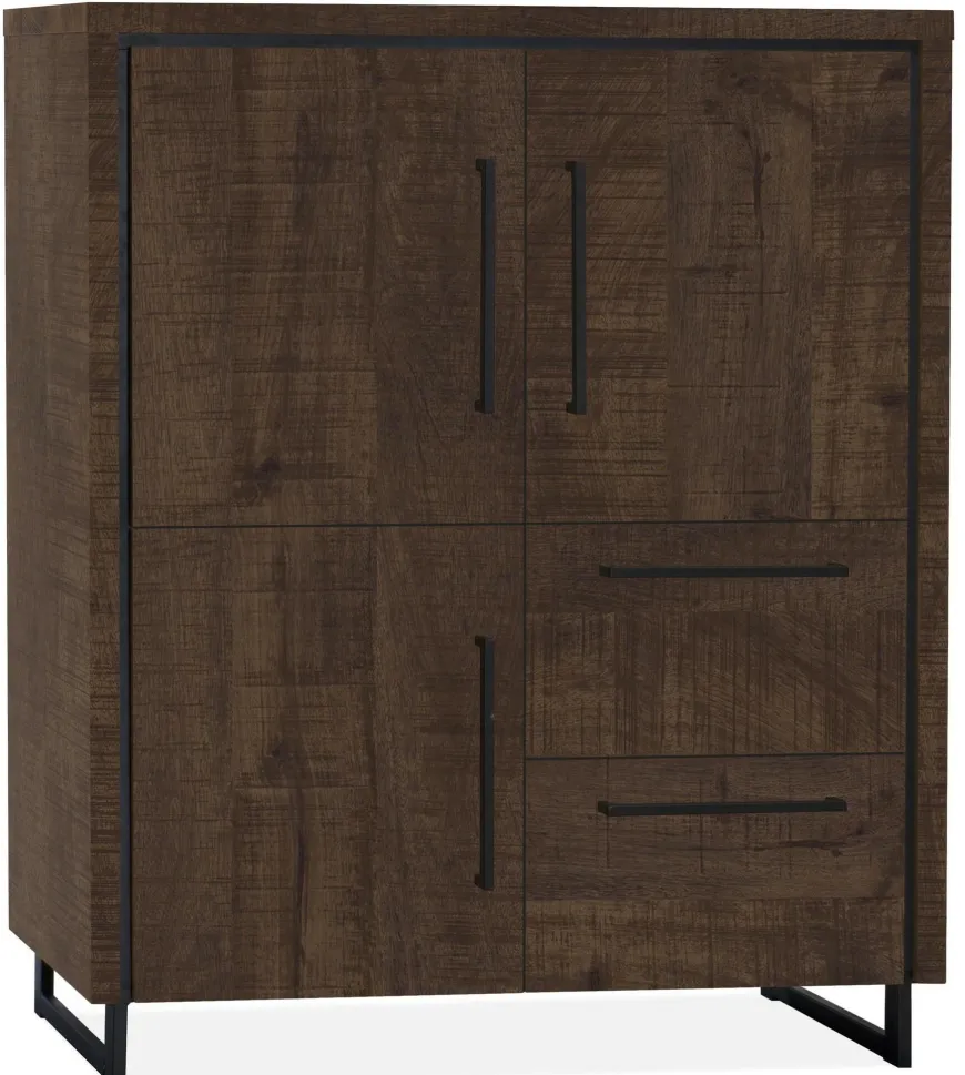 WoonMax Rimini barkast 3 deurs - 2 lades Lamulux Dark mango