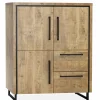 WoonMax Rimini barkast 3 deurs - 2 lades Lamulux mango